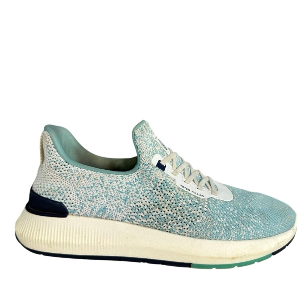 Peter Millar Hyperlight Apollo Sneakers Women Seafoam Green White Knit Trainers